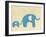 Best Friends - Elephants-Chariklia Zarris-Framed Art Print