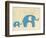 Best Friends - Elephants-Chariklia Zarris-Framed Premium Giclee Print