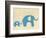 Best Friends - Elephants-Chariklia Zarris-Framed Premium Giclee Print