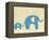 Best Friends - Elephants-Chariklia Zarris-Framed Stretched Canvas