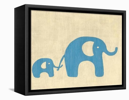 Best Friends - Elephants-Chariklia Zarris-Framed Stretched Canvas