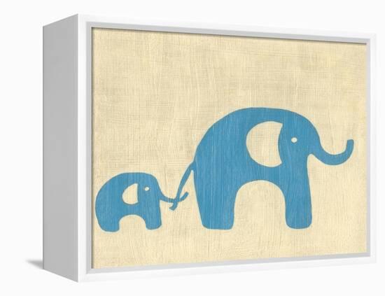 Best Friends - Elephants-Chariklia Zarris-Framed Stretched Canvas