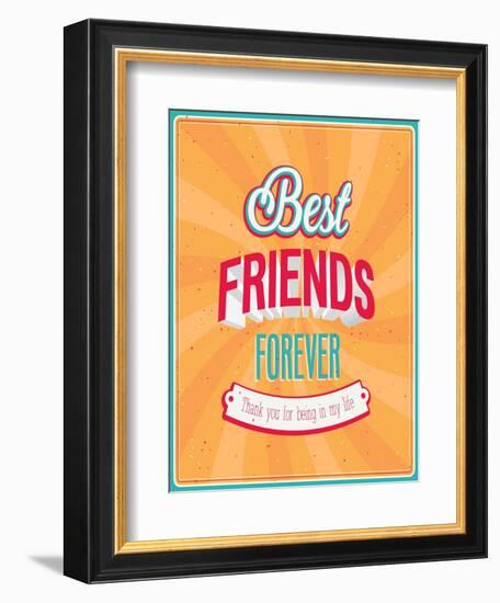 Best Friends Forever Typographic Design-MiloArt-Framed Art Print