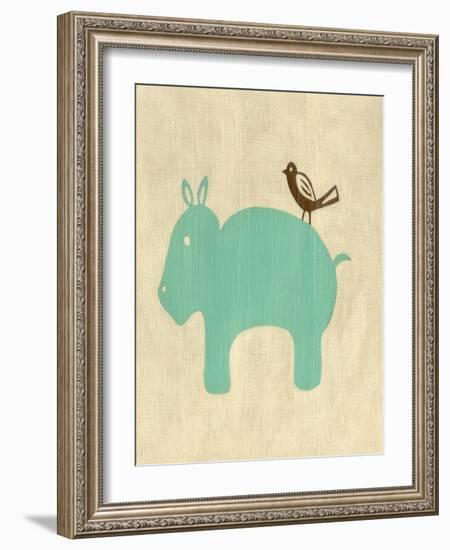 Best Friends - Hippo-Chariklia Zarris-Framed Art Print