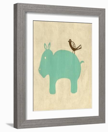 Best Friends - Hippo-Chariklia Zarris-Framed Art Print