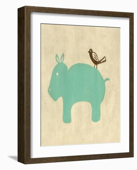 Best Friends - Hippo-Chariklia Zarris-Framed Art Print