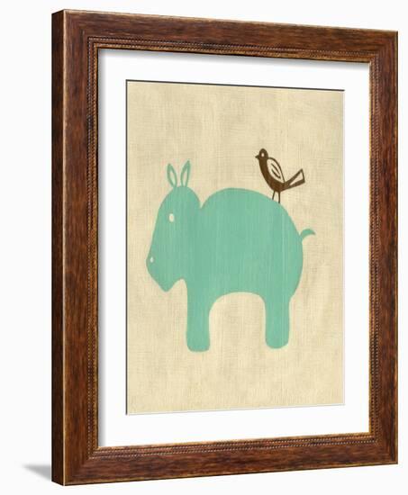 Best Friends - Hippo-Chariklia Zarris-Framed Art Print