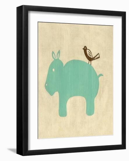 Best Friends - Hippo-Chariklia Zarris-Framed Art Print