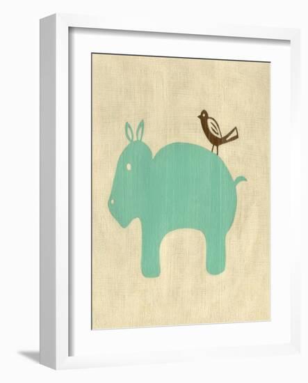 Best Friends - Hippo-Chariklia Zarris-Framed Art Print