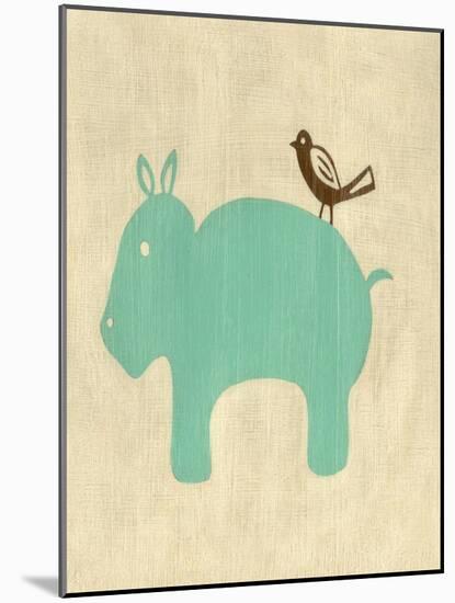 Best Friends - Hippo-Chariklia Zarris-Mounted Art Print