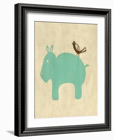 Best Friends - Hippo-Chariklia Zarris-Framed Art Print