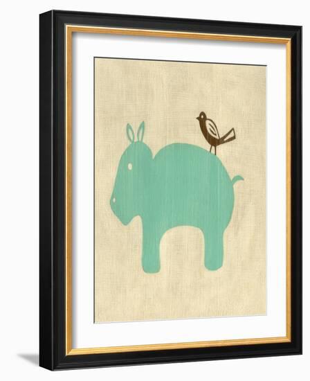 Best Friends - Hippo-Chariklia Zarris-Framed Art Print