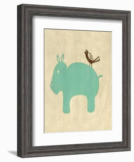 Best Friends - Hippo-Chariklia Zarris-Framed Art Print