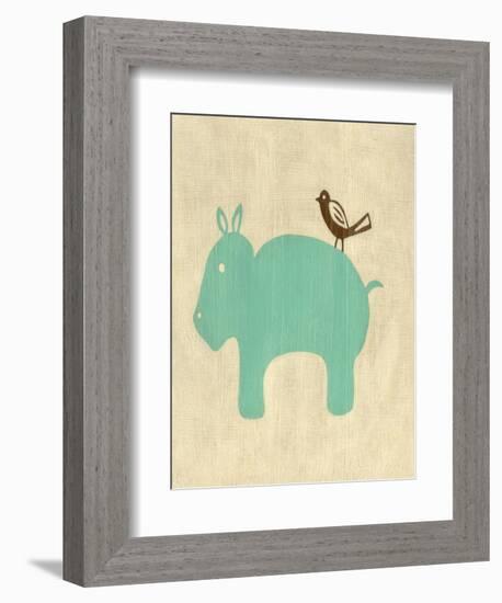 Best Friends - Hippo-Chariklia Zarris-Framed Art Print