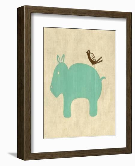 Best Friends - Hippo-Chariklia Zarris-Framed Art Print