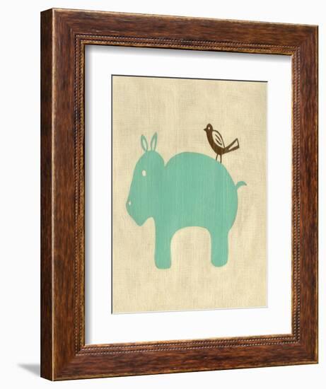 Best Friends - Hippo-Chariklia Zarris-Framed Art Print