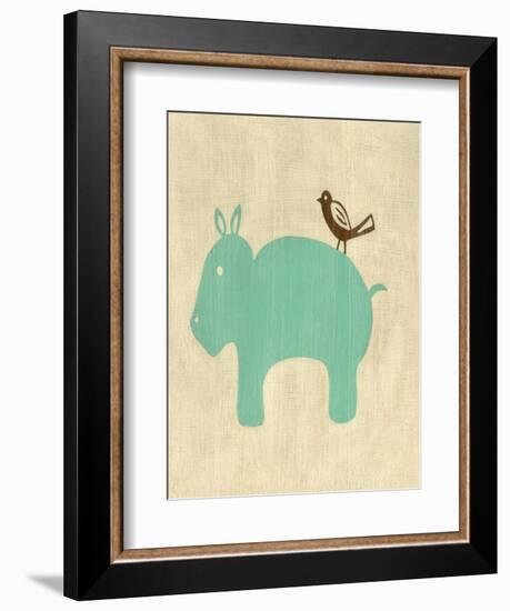 Best Friends - Hippo-Chariklia Zarris-Framed Art Print