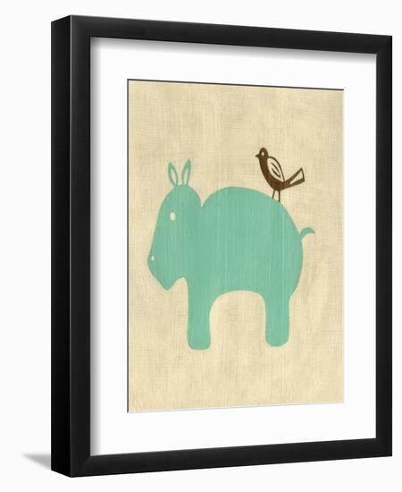 Best Friends - Hippo-Chariklia Zarris-Framed Art Print