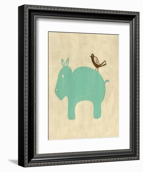 Best Friends - Hippo-Chariklia Zarris-Framed Art Print