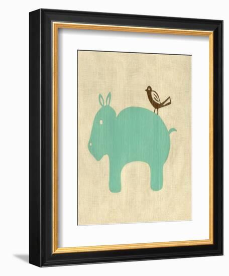 Best Friends - Hippo-Chariklia Zarris-Framed Art Print