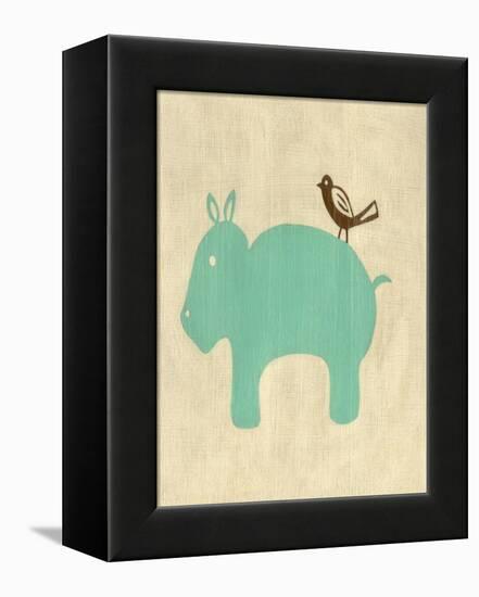 Best Friends - Hippo-Chariklia Zarris-Framed Stretched Canvas