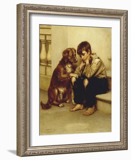 Best Friends-John George Brown-Framed Giclee Print