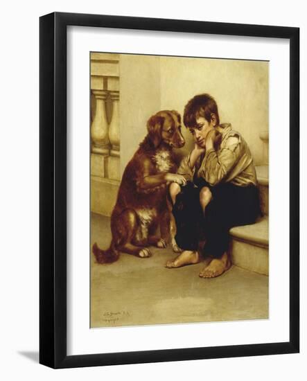 Best Friends-John George Brown-Framed Giclee Print