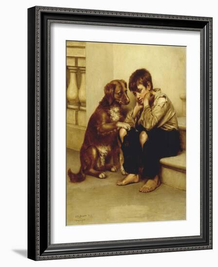 Best Friends-John George Brown-Framed Giclee Print