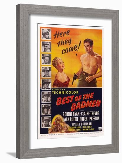 Best of the Badmen, from Left: Claire Trevor, Robert Ryan, 1951-null-Framed Art Print