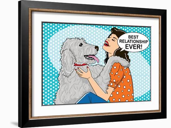 Best Relationship Ever-Dog is Good-Framed Art Print