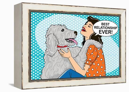 Best Relationship Ever-Dog is Good-Framed Stretched Canvas