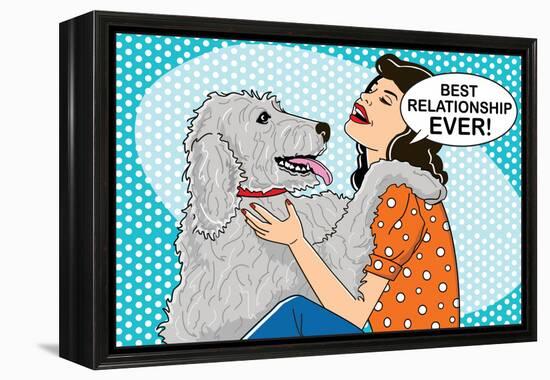 Best Relationship Ever-Dog is Good-Framed Stretched Canvas