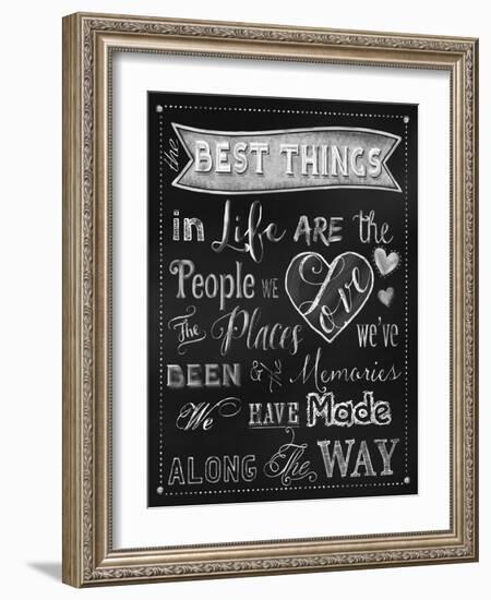 Best Things Chalkboard-Tina Lavoie-Framed Giclee Print