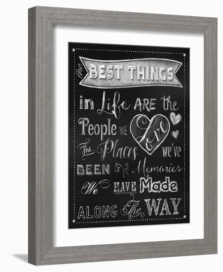 Best Things Chalkboard-Tina Lavoie-Framed Giclee Print