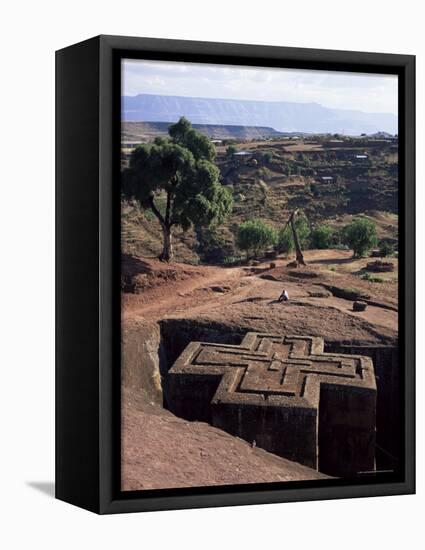 Bet Giorgis Church, Lalibela, Unesco World Heritage Site, Ethiopia, Africa-Julia Bayne-Framed Premier Image Canvas