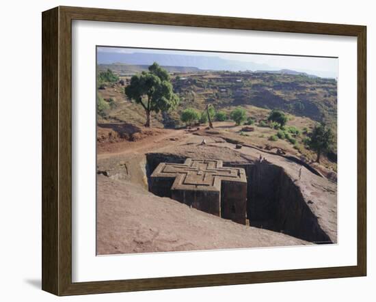 Bet Giorgis, Rock Cut Church, Lalibela, Ethiopia, Africa-Julia Bayne-Framed Photographic Print