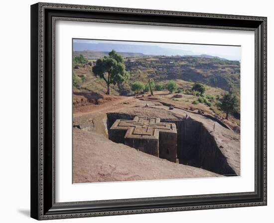 Bet Giorgis, Rock Cut Church, Lalibela, Ethiopia, Africa-Julia Bayne-Framed Photographic Print