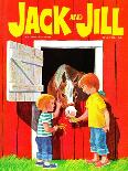 Feeding the Horse - Jack & Jill-Beth Krush-Framed Premier Image Canvas