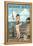Bethany Beach, Delaware - Pinup Girl Fishing-Lantern Press-Framed Stretched Canvas