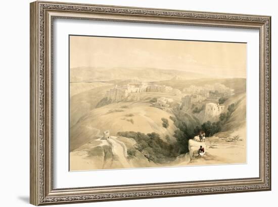 Bethlehem, April 6th 1839, Plate 85 from Volume II of The Holy Land, Engraved by Louis Haghe-David Roberts-Framed Giclee Print