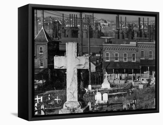 Bethlehem Graveyard and Steel Mill-null-Framed Premier Image Canvas