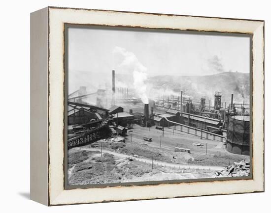 Bethlehem Steel Mill in Johnstown-null-Framed Premier Image Canvas