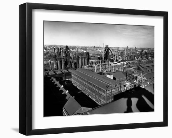 Bethlehem Steel, Reopening after Strike, Showing Overall of Plant's Blast Furnaces-null-Framed Photographic Print