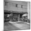 Bethlehem Steel, Reopening after Strike, Showing Workers Leaving, Clock on Wall Says 4 O'Clock-Bernard Hoffman-Mounted Photographic Print