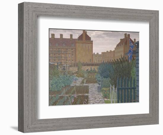 Bethnal Green Allotment, 1943 (Oil on Canvas)-Charles Ginner-Framed Giclee Print