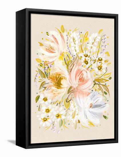 Beths Garden Muted Mustard-Leah Straatsma-Framed Stretched Canvas