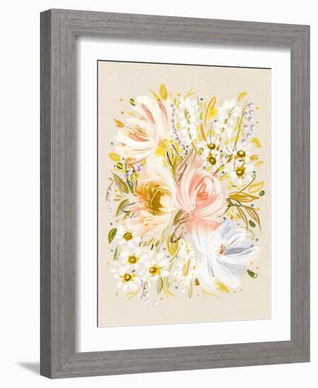 Beths Garden Muted Mustard-Leah Straatsma-Framed Art Print