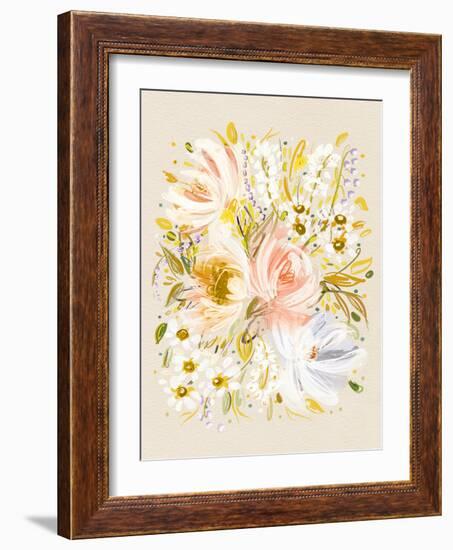 Beths Garden Muted Mustard-Leah Straatsma-Framed Art Print