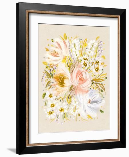 Beths Garden Muted Mustard-Leah Straatsma-Framed Art Print