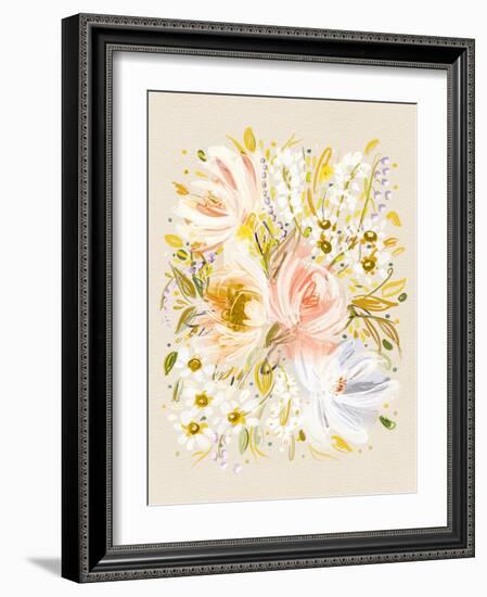 Beths Garden Muted Mustard-Leah Straatsma-Framed Art Print